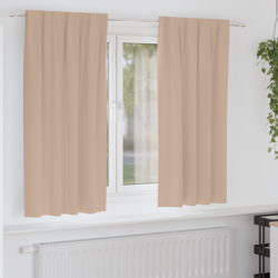 Zavjese za blackout s prstenovima 2 pcs Sivo-smeđa 175 x 140 cm
