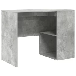 Stol s policom Betonski sivi 102 x 50 x 75 cm Konstruirano drvo