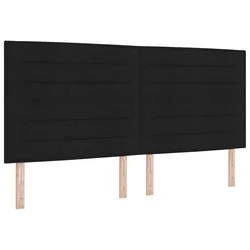 Vidaxl LED Box Spring Postelja z vzmetnico Črna 200 x 200 cm blago