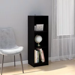 Ormarić za knjige / pregrada crni 36x33x110 cm od borovine