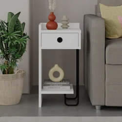 Hanah Home Noćni ormarić Sirius 32x61x30cm Beli