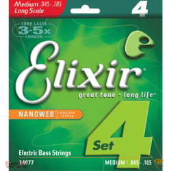 Elixir Nanoweb bass 45-105 žice za bas gitaru