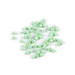 Rezani stekleni biseri O4 mm - pastelno zelena (5 g)
