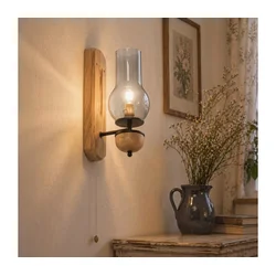 BRILAGI - LED Zidno svetlo COTTAGE 1xE14/40W/230V hrast/zadimljeno sivo