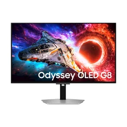 Monitor SAMSUNG LS32HG800SUXEN 32/OLED/3840x2160/240Hz/0.03ms/HDMIx2,DP,USB-C/G-sync/pivot/srebrna