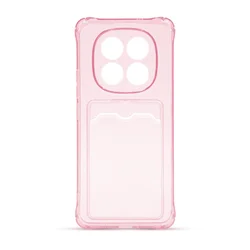 Futrola Clear Wallet za Xiaomi Redmi Note 14 Pro Plus 5G, Roze