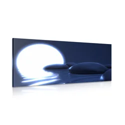 Slika Zen kamnu in polna luna - 60x30