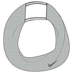 NIKE Športen trak za čelo  siva / bela