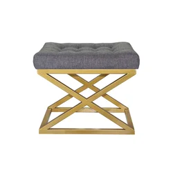 Atelier del Sofa Tabure 50x42x40cm, Zlatno-Sivo