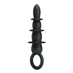Silicone anal plug with discs