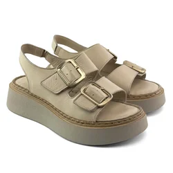 Mona Shoes Ženske sandale, Kožne, Bež