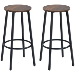 Homestar Set barskih stolov 2 kosa 42x42x65 cm rjave barve