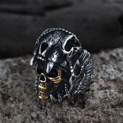 Prstan Vintage Indian Jaguar - Warrior Skull - 24613408-JJ
