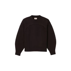 GOBI Cashmere Pulover Cashmere Crewneck Twin Set kostanj rjava