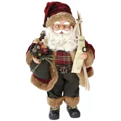 Novogodi?nji ukras Deda Mraz sa skijama V41cm