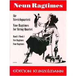 NEUN RAGTIMES/FIVE RAGTIMES BOOK 1 FOR STRING QUARTET
