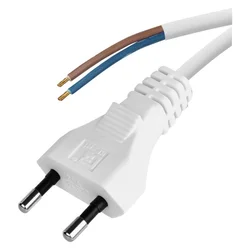 Priključna vrvica PVC 2x0,75mm bela 3M