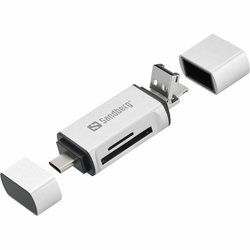 Sandberg čitač kartica USB-C, USB-A, micro-USB