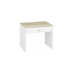 Nočna omarica BUBO 58x69 cm bela/bež