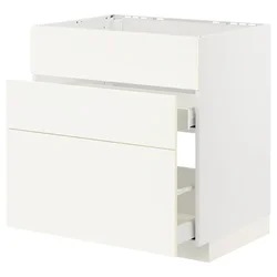 METOD / MAXIMERA Pod.element sudop. i 3front/2fioke, bela/Vallstena bela, 80x60 cm