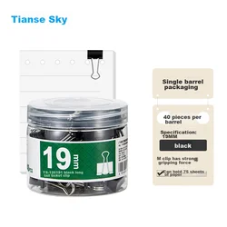 Tianse Kancelarijske štipaljke, 19 mm, 40 komada, Crne