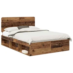 Vidaxl Konstrukcija postelje Star les 150 x 200 cm Masivno borovo les
