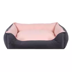 Aberto Design Krevet za kućne ljubimce Lucy L, 100x80 cm, Sivo-rozi
