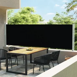 Den Zložljiva stranska tenda za teraso 140x600 cm črna