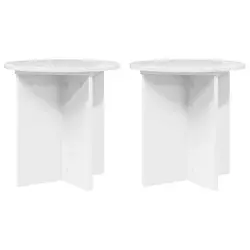 Stalak za biljke 2 pcs Bijela visokog sjaja 40 x 40 x 40 cm