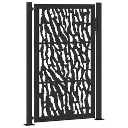 vidaXL vidaXL Vrtna vrata črna 105x155 cm Oblikovanje jeklene sledi, (22058268)