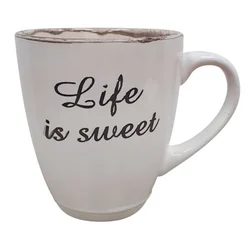 Porcelain mug, 450 ml, Old Letter - Viejo Valle