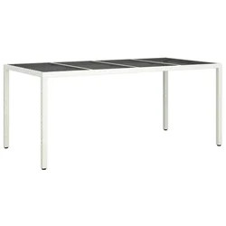 Stol za vrt Bijelo 190 x 90 x 75 cm poliratan