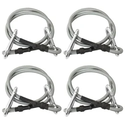 vidaXL 310252 Ropes with Carabiner 4 pcs Rubber