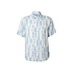 INDICODE JEANS Srajca Blocks svetlo modra/off-bela