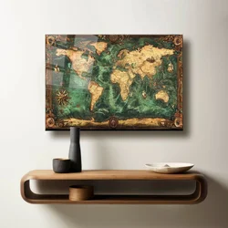 Wallxpert Dekorativna slika na kaljenom staklu Camtbl-002, 60 x 90 cm, Šarena