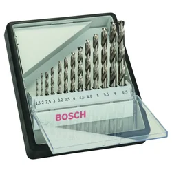 Bosch 13-delni Robust Line set burgija za metal HSS-G, 135° 2607010538, 1,5; 2; 2,5; 3; 3,2; 3,5; 4; 4,5; 4,8; 5; 5,5; 6; 6,5 mm, 135°
