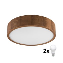 Brilagi - LED plafonsko svetlo CARVALHO 2xE27/60W/230V hrast-trešnja O 37 cm