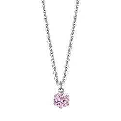 Luca Barra Ogrlica roze kristal