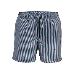 JJ Rebel by Jack & Jones kupaći šorc Hawaii Print za muškarce, teget-beli, M