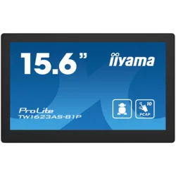IIYAMA Monitor Android 24/7 TW1623AS-B1P 15.6” Full HD PCAP 10pt touch screen with POE 1920 x 1080 16:9 450 cd/m2 30ms projective capacitive Android 1