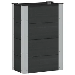Povišena vrtna gredica Crna 50 x 30 x 72 cm