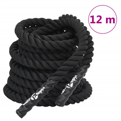 Borbeno uže crno 12 m 9 kg poliester