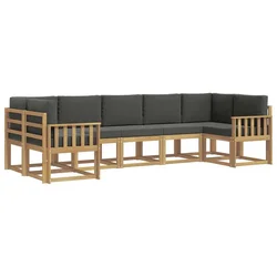 Set vanjskih sofa s jastukom 7 pcs Bijela i antracit
