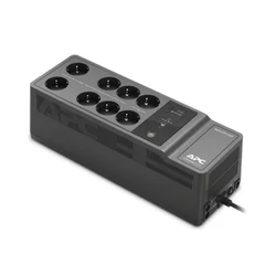 APC UPS, 650VA, 230V, 1 USB port za punjenje, 8 Schuko CEE7/7 utičnica, crna