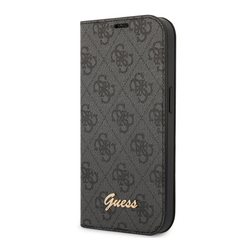Maska na preklop Guess PC/ TPU 4G Metal Camera Outline Book za iPhone 14 Pro, Crna