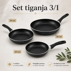 Triply 3u1 set tiganja sa keramičkim premazom