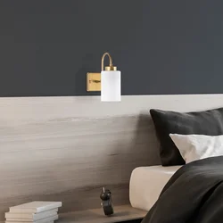 Opviq Zidna lampa E27 Max 40W, Belo-Zlatna