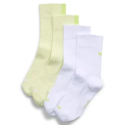 PUMA Womens Classic Socks (2-Pack), Clothing, Lime, 39/42