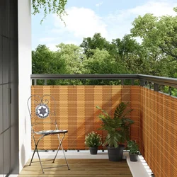 Vidaxl vidaXL Balkonska pregrada svetlo rjava 400x100 cm poli ratan