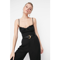 Trendyol Black Knitted Lace Bodysuit